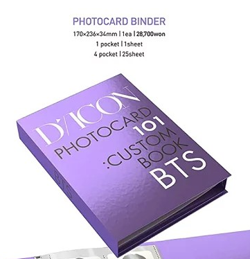 BTS DICON PHOTOCARD 101 CUSTOM BOOK Binder+Photocard+Keyring